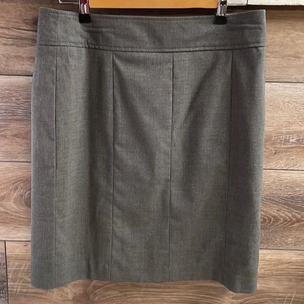 Nue Options Women’s Straight Pencil Skirt Side Zip Back Pockets Gray Size 10P